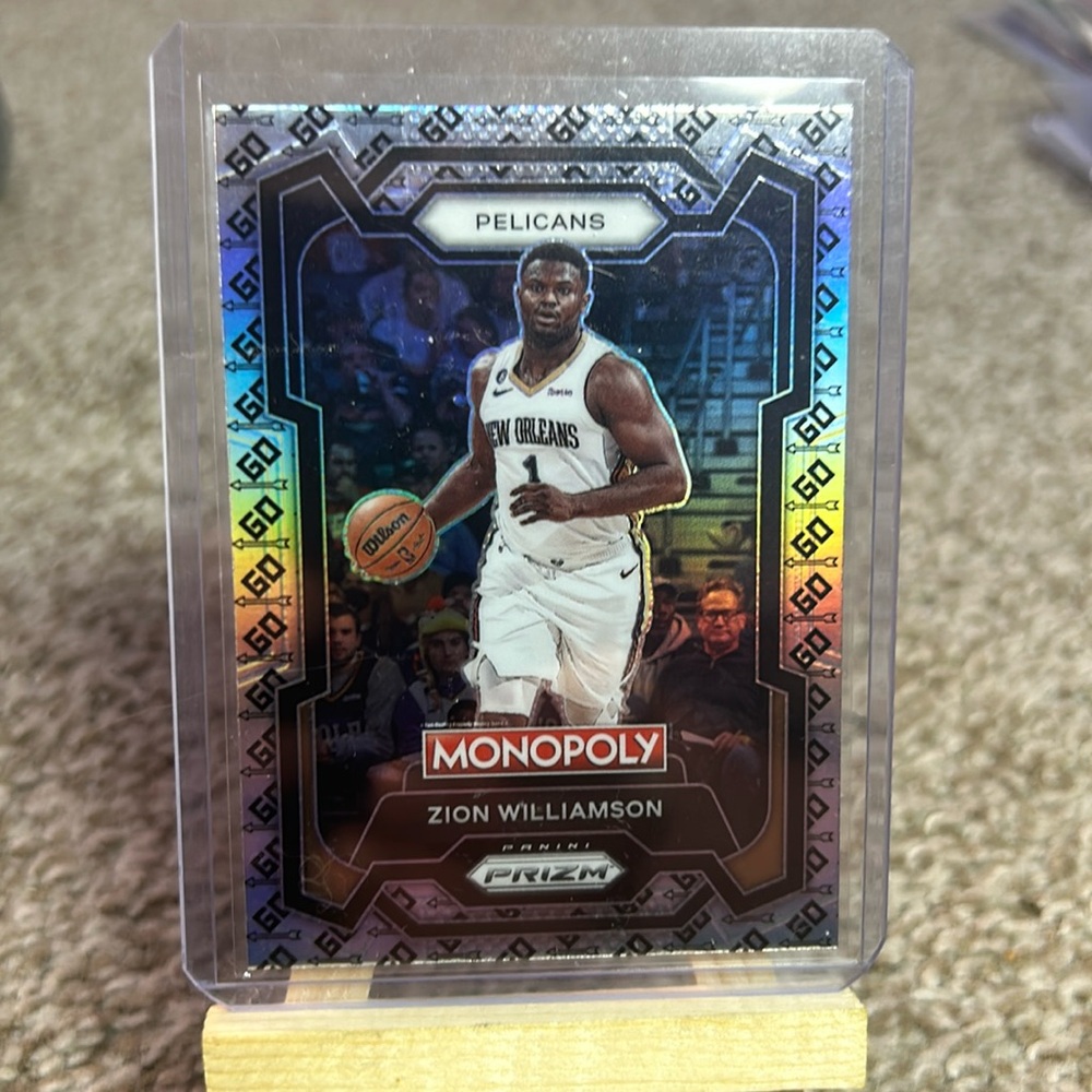 Zion Williamson NBA Monopoly Panini Prizm Go #55 Basketball Card New Orleans